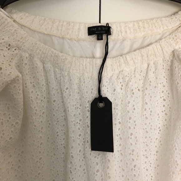 Rag & Bone Off-the-Shoulder White Dress - Picture 4 of 7